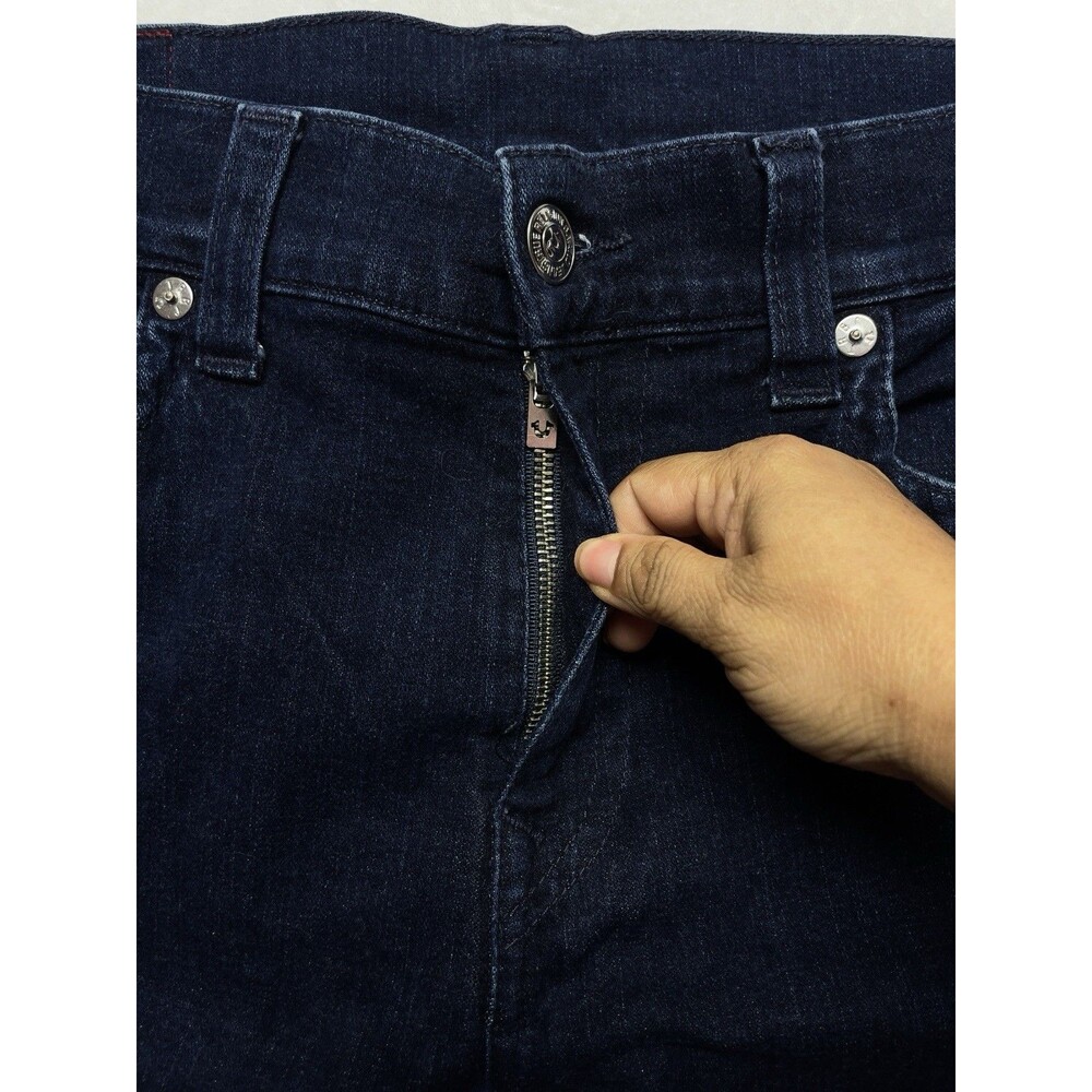 True Religion Rocco Men's Relaxed Skinny Blue Jeans Size 36x33 - Picture 9 of 11